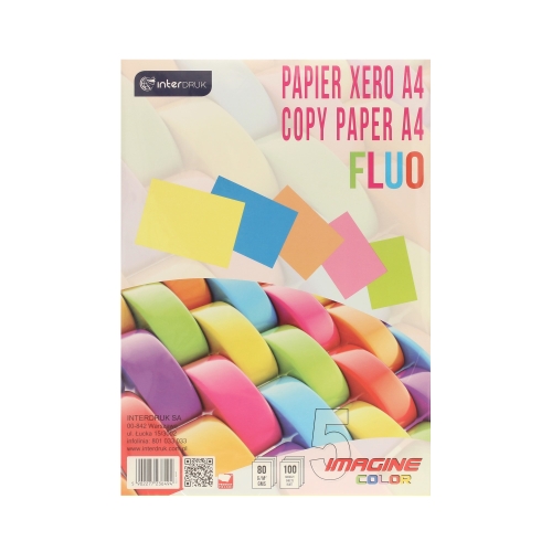 Papier ksero A4 80g fluo Interdruk (100)
