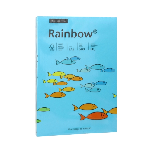 Papier ksero A3 80g niebieski Rainbow 87