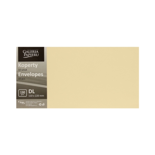 Koperty DL gładkie ciemnokremowe satynowe 130g (10)