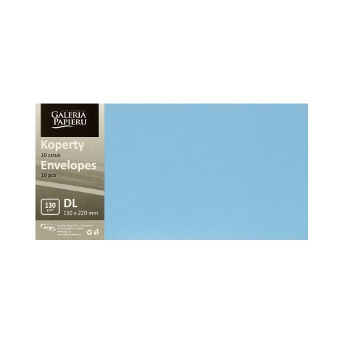 Koperty DL gładkie ciemnoniebieskie satynowe 130g (10)