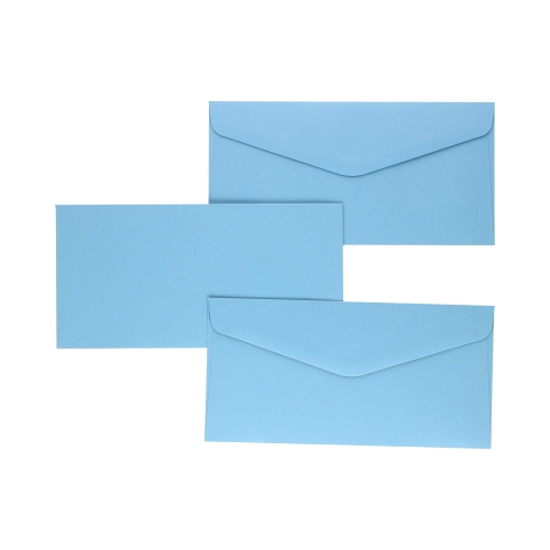 Koperty DL gładkie ciemnoniebieskie satynowe 130g (10)