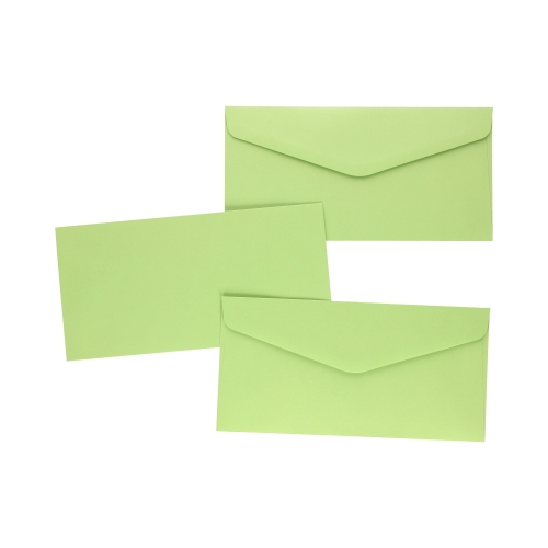 Koperty DL gładkie jasnozielone satynowe 130g (10)