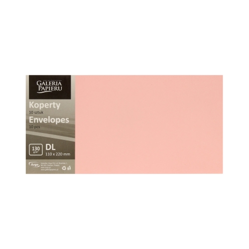 Koperty DL gładkie pudrowy róż satynowe 130g (10)
