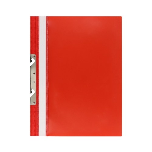 Skoroszyt sztywny A4/PVC czerwony metalowa zawieszka
