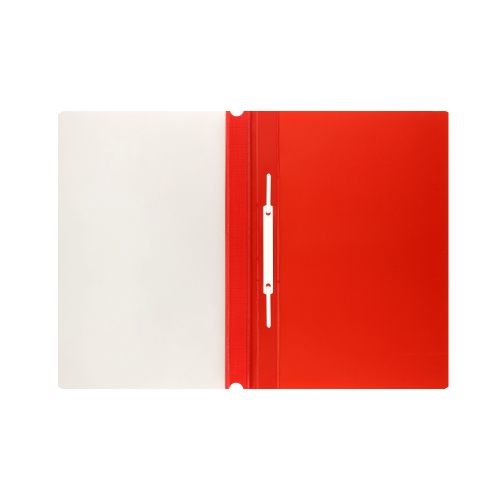 Skoroszyt sztywny A4/PVC czerwony metalowa zawieszka