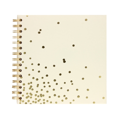 Album spirala 20x20/30 kremowe 180g Happy Color Golden Dots
