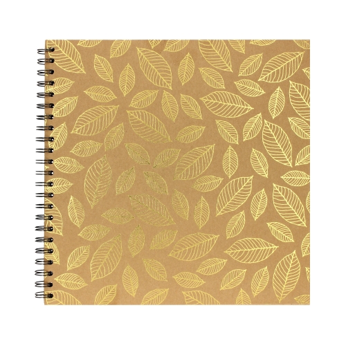 Album spirala 30x30/30 złote liście 180g Happy Color
