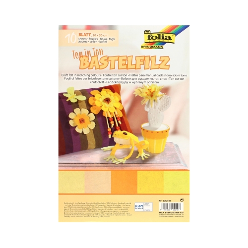 Filc dekoracyjny 20x30 1.5mm mix żółty - 10 szt.