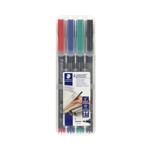 Foliopis 0.6mm 4kol Lumocolor Staedtler F318WP4