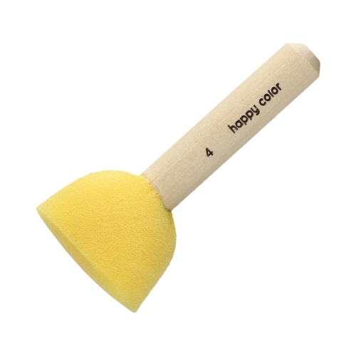 Pędzel gąbkowy okrągły (4) mix Happy Color