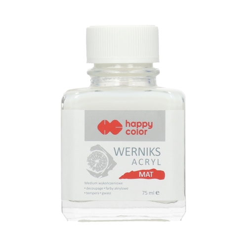 Werniks akrylowy 75ml przezroczysty matt HappyColor