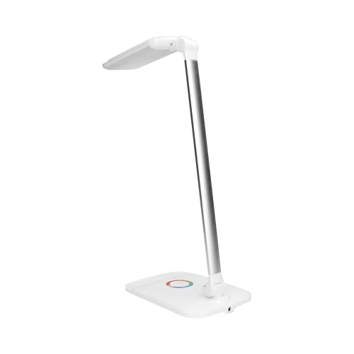 Lampa biurowa stojąca biała LED + ładowarka USB Platinet