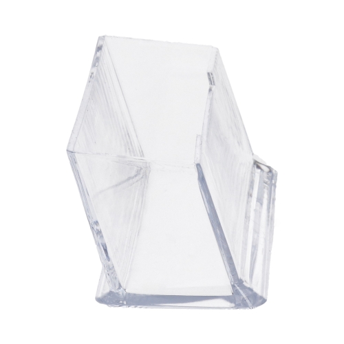 Przybornik wizytówki przezroczysty otwarty