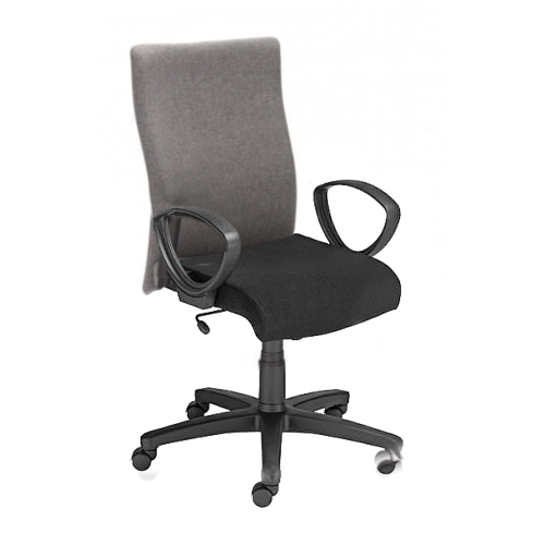 Fotel biurowy obrotowy szary welur Leon GTP2