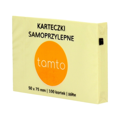 Karteczki samoprzylepne 50x75/100 żółty Tamto