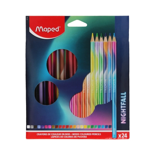 Kredki ołówkowe 24kol Nightfall trójkątne Maped 831702
