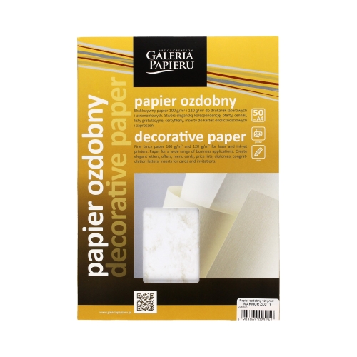 Karton ozdobny A4 120g Marmur złoty (50)