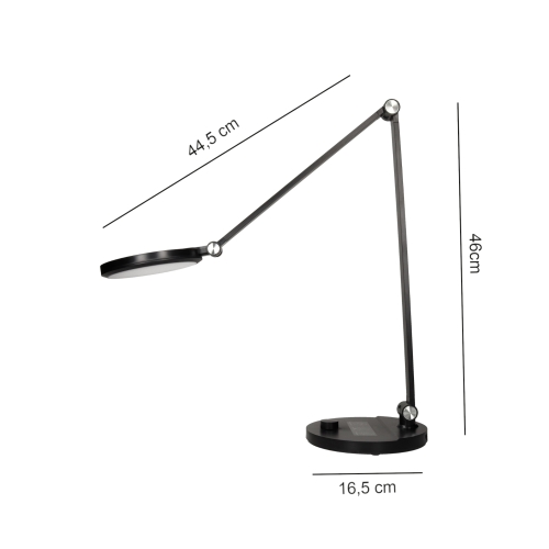 Lampa biurowa czarna Everest Led Unilux