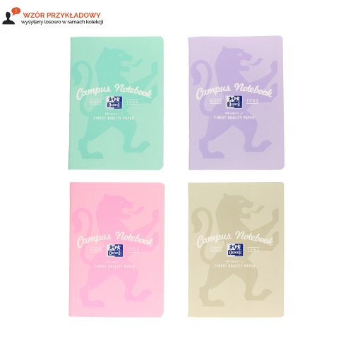 Zeszyt A5/60 kratka Oxford Campus Pastel 400160109
