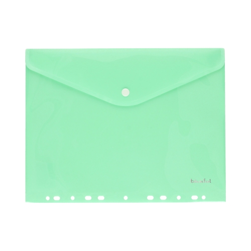 Teczka kopertowa A4/PP pastel zielona zawieszana Biurfol