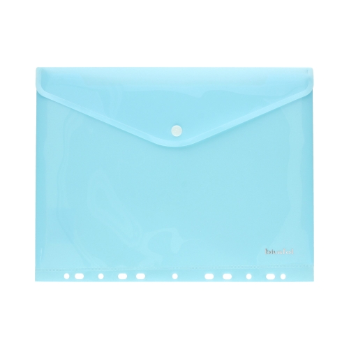 Teczka kopertowa A4/PP pastel niebieska zawieszana Biurfol