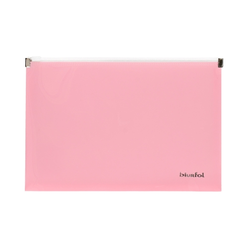 Teczka A5/PP pastel różowa suwak Biurfol