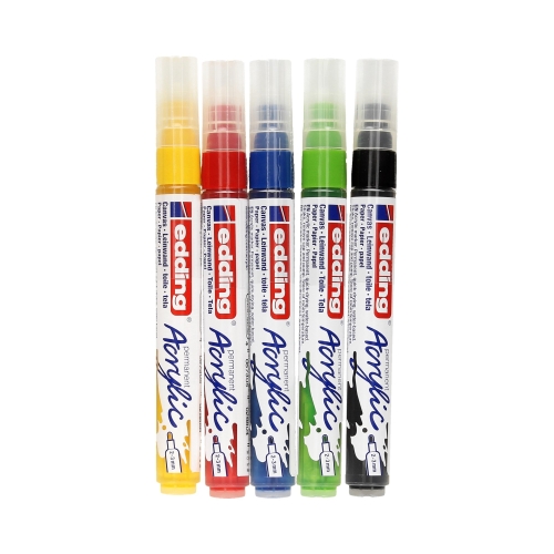 Markery akrylowe 2-3mm Basic 5kol. Edding 5100/5S