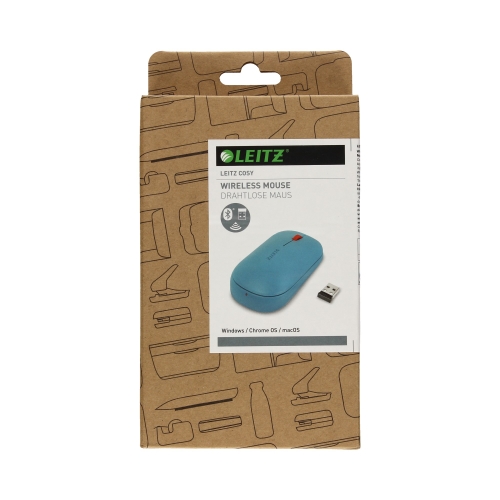 Mysz bezprzewodowa niebieska Ergo Cosy Leitz