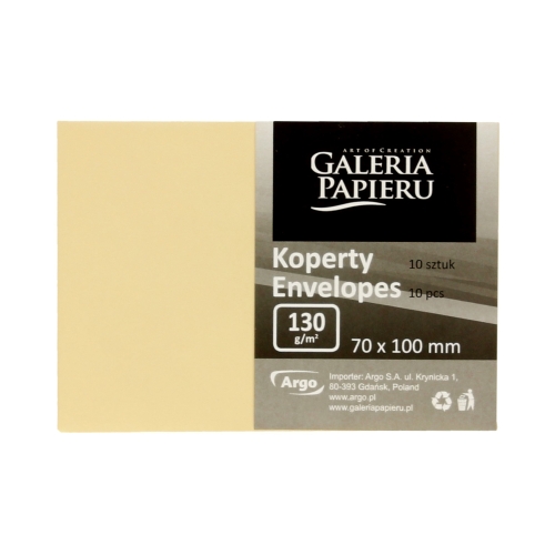 Koperty 70x100 ciemnokremowe satynowane 130g (10)