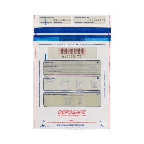 Koperty bezpieczne B5 przezroczyste HK kieszonka