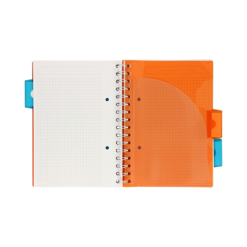 Kołobrulion A5/100 kratka pomarańczowy Grand NotoBook