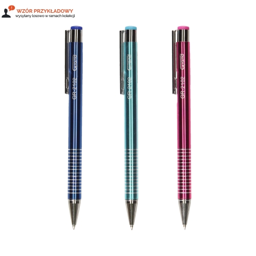 Długopis automatyczny 0.7mm niebieski metalowa obudowa Grand GR2102