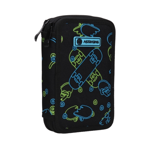 Piórnik bez wyposażenia podwójny Neon Effect Skate 503022045