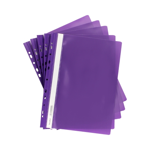 Skoroszyt sztywny perforacja A4/PVC fioletowy Biurfol SH-01