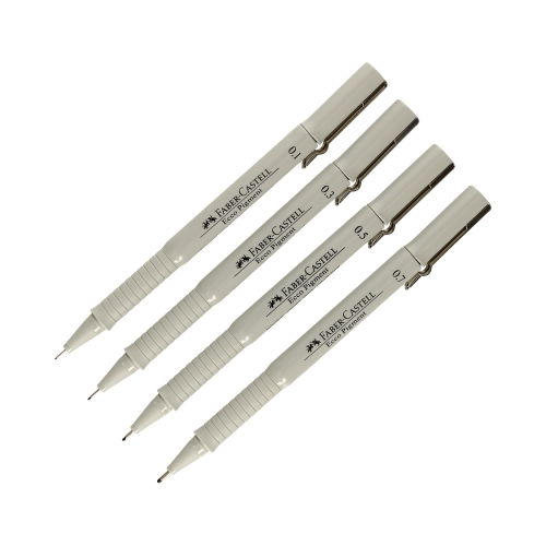 Cienkopis 4szt. czarny Ecco Faber-Castell FC166004