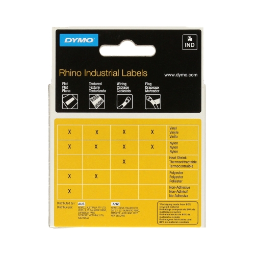 Taśma 12mmx5.5m żółta winylowa Dymo 18432