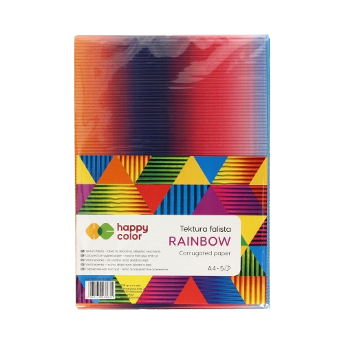 Karton falisty A4/5 tęczowy Happy Color