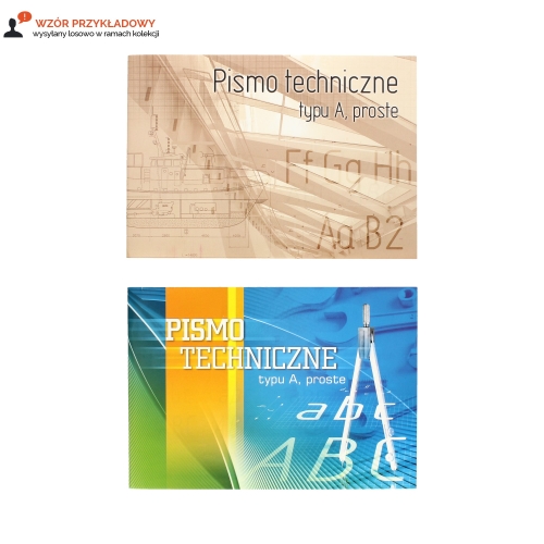 Blok ćwiczymy pismo techniczne proste typ A Kreska