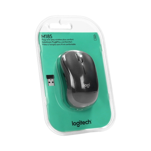 Mysz optyczna bezprzewodowa USB szara Logitech M185