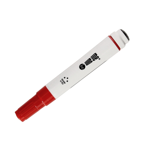 Marker do tablic z magnesem i z gąbką czerwony okrągły Memobe