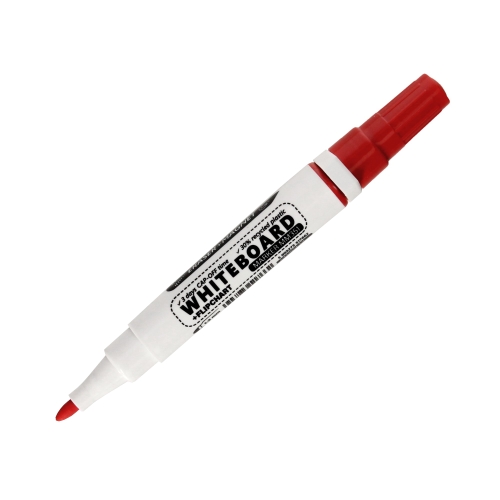 Marker do tablic z magnesem i z gąbką czerwony okrągły Memobe