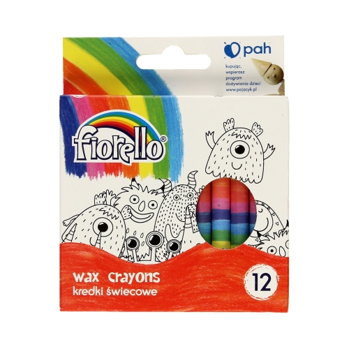 Kredki świecowe 12kol Fiorello