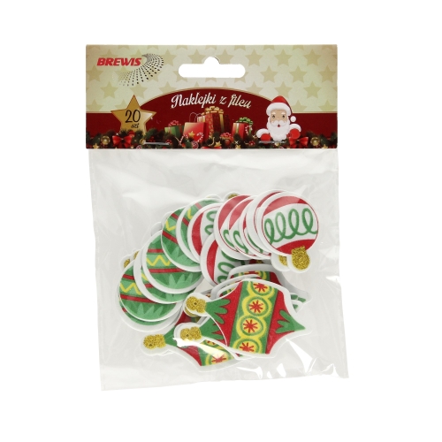 Naklejka ozdobna pianki Bombki Brewis PVX27 - 20szt.