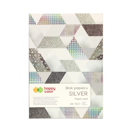 Blok A4/10 Silver 150-230g Happy Color HA3820