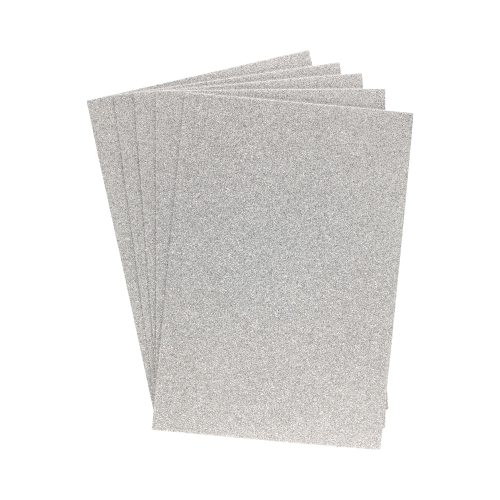 Arkusze piankowe A4/5 srebrne brokat Happy Color