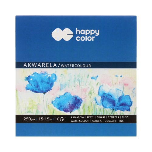 Blok akwarelowy 15x15/10 250g HappyColor