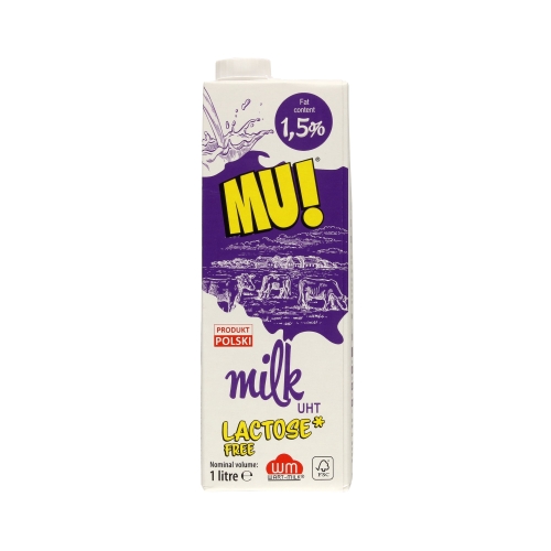 Mleko UHT 1l 1.5% bez laktozy MU!
