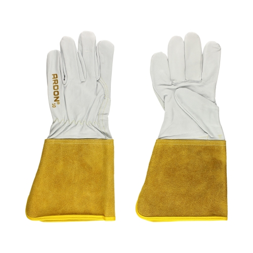 Rękawice spawalnicze 4TIG biało-żółte 10 Ardon (2)
