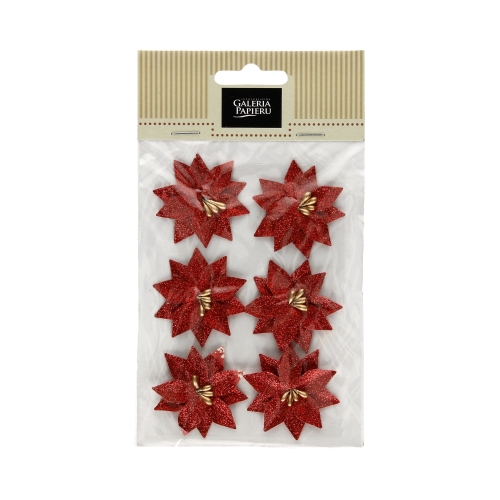 Kwiaty papierowe Poinsecja czerwona (6)