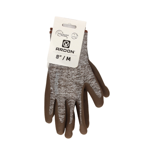 Rękawice powlekane Nature Touch brązowe 8 Ardon (2)